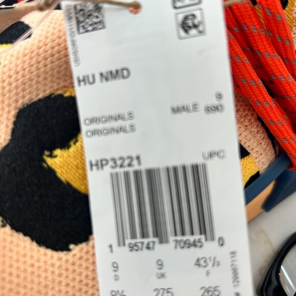 Adidas X Pharrell Williams NMD HU CLOTH LOW TRAINERS 9.5 - Picture 7 of 7